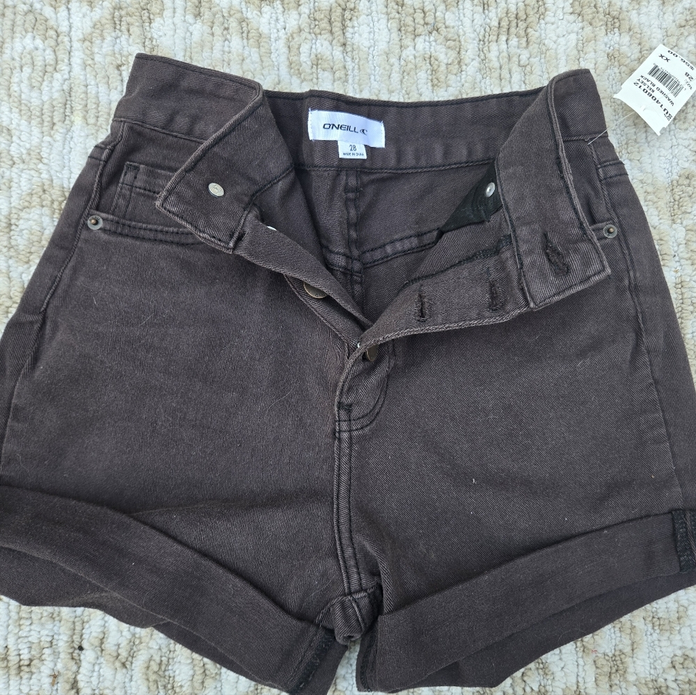 ON THE BYAS Dark Gray Denim Shorts